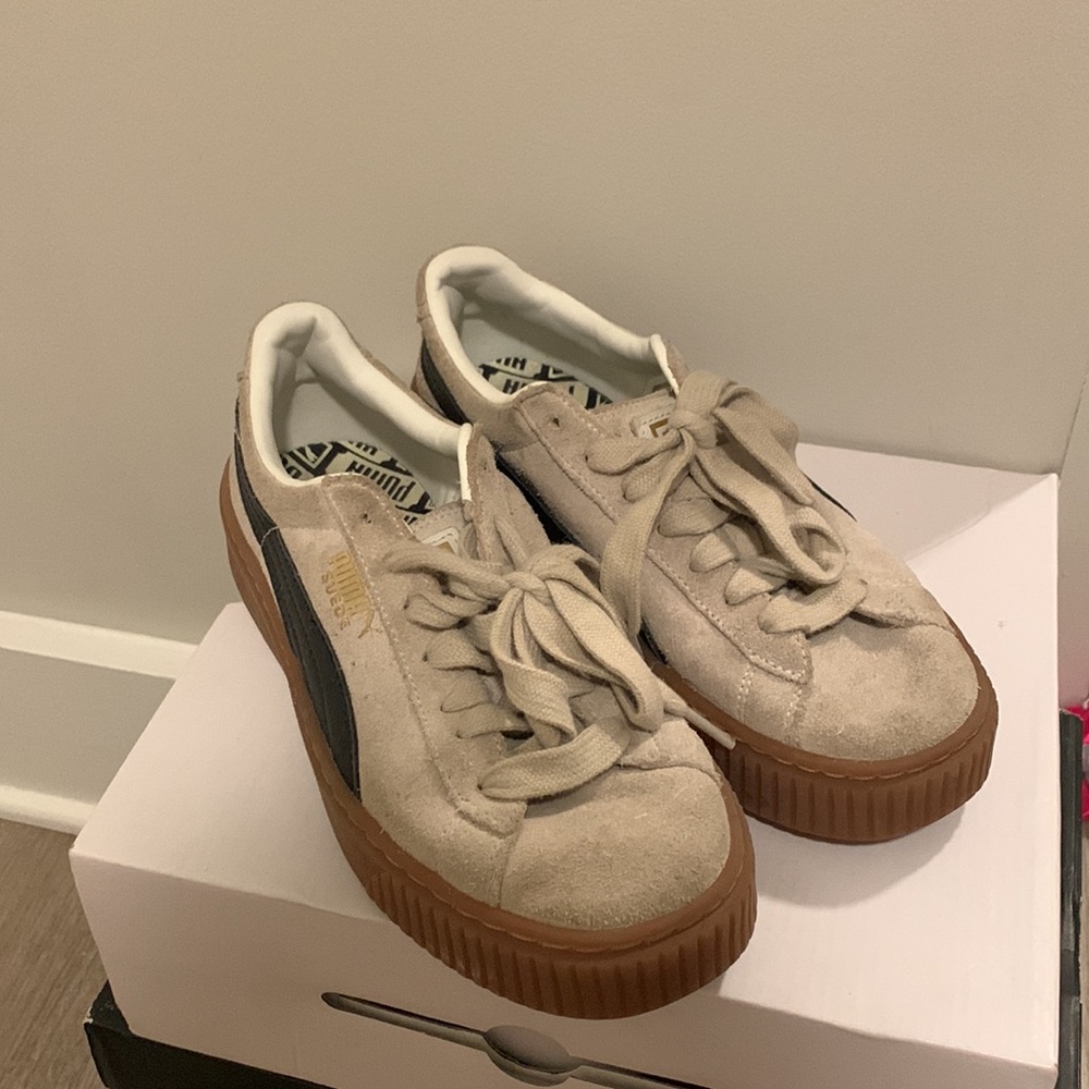 Puma creepers off-white Rihana suede platform sneaker - Picture 2 of 6